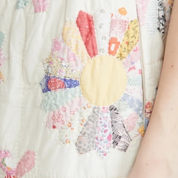 Sea New York Linden Patchwork Quilted Ruffle Hem Midi Skirt - Picture 12 of 16